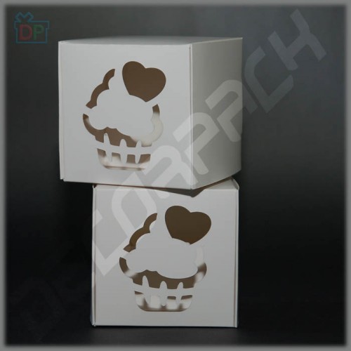 Cupcake box 1 pc. 84*84*90 mm (with cupcake window)