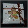 Box for gingerbread and cookies (with Gingerbread window, white) 170*170*30 mm