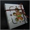 Box for gingerbread and cookies (with Gingerbread window, white) 170*170*30 mm
