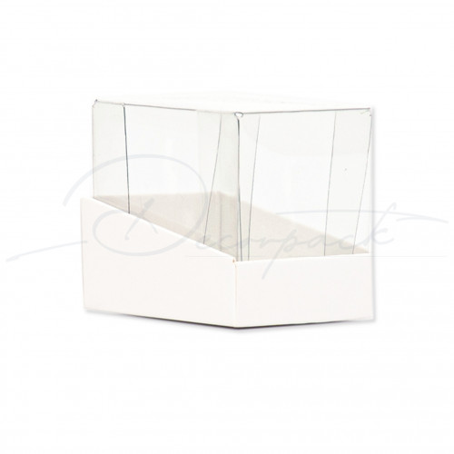 Коробка 60*60*60 мм (трапеція, з прозорою кришкою-купол)