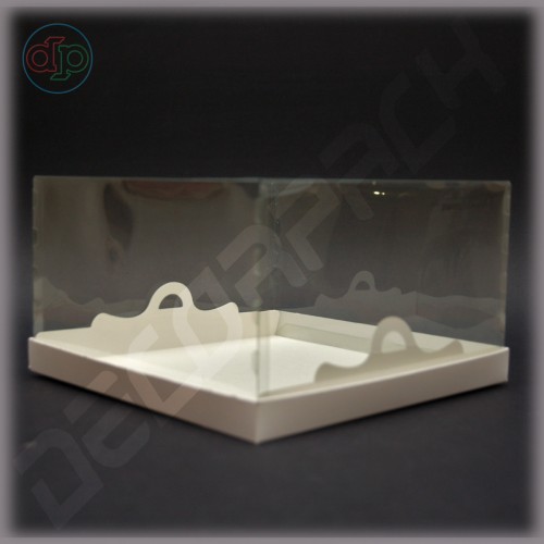 Коробка 250*250*120 мм с прозрачной крышкой-купол