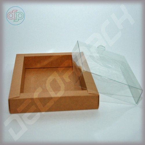 Коробка 180 (150)*130(100)*25 мм (з прозорою кришкою)