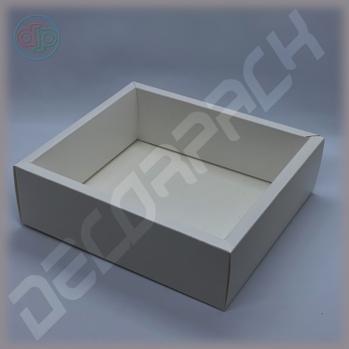 Коробка 200(180)*180(160)*60 мм (з внутрішньою прозорою кришкою)