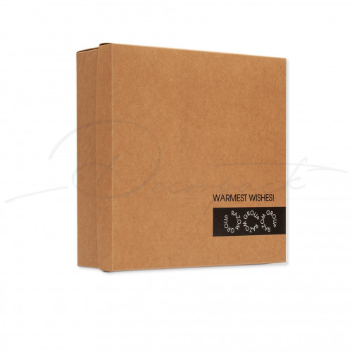 Gift box 300*300*100 mm made of kraft cardboard with logo Gift box 300*300*100 mm made of kraft cardboard with logo