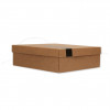 Gift box 300*300*100 mm made of kraft cardboard with logo Gift box 300*300*100 mm made of kraft cardboard with logo