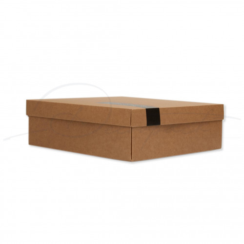 Gift box 300*300*100 mm made of kraft cardboard with logo Gift box 300*300*100 mm made of kraft cardboard with logo