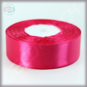 Bright pink satin ribbon (width - 25 mm)