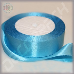 Light blue satin ribbon (width - 25 mm)
