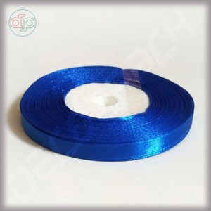 Blue satin ribbon (width - 6 mm)