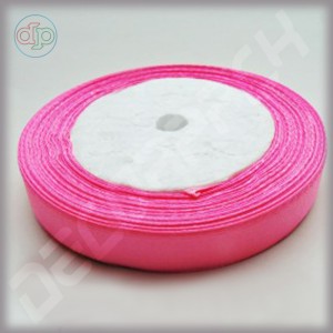 Bright pink satin ribbon (width - 12 mm)